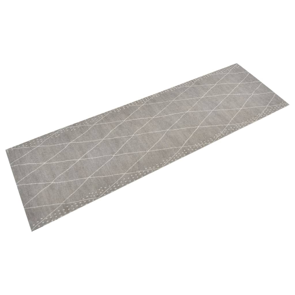 Vidaxl Kitchen Mat Unana w szachownica 60x180 cm aksamit