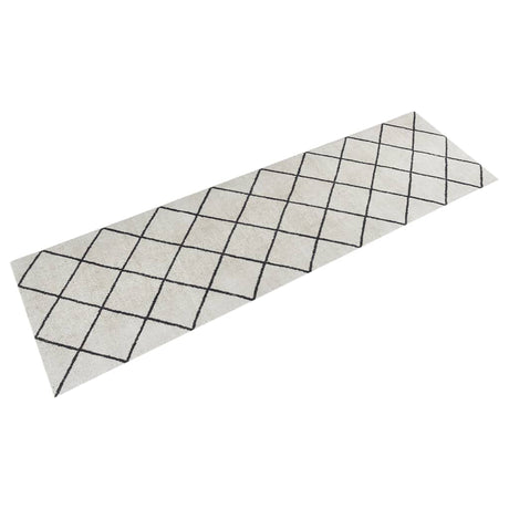 Vidaxx Küchenmatte waschbar kariert 45x150 cm Samt