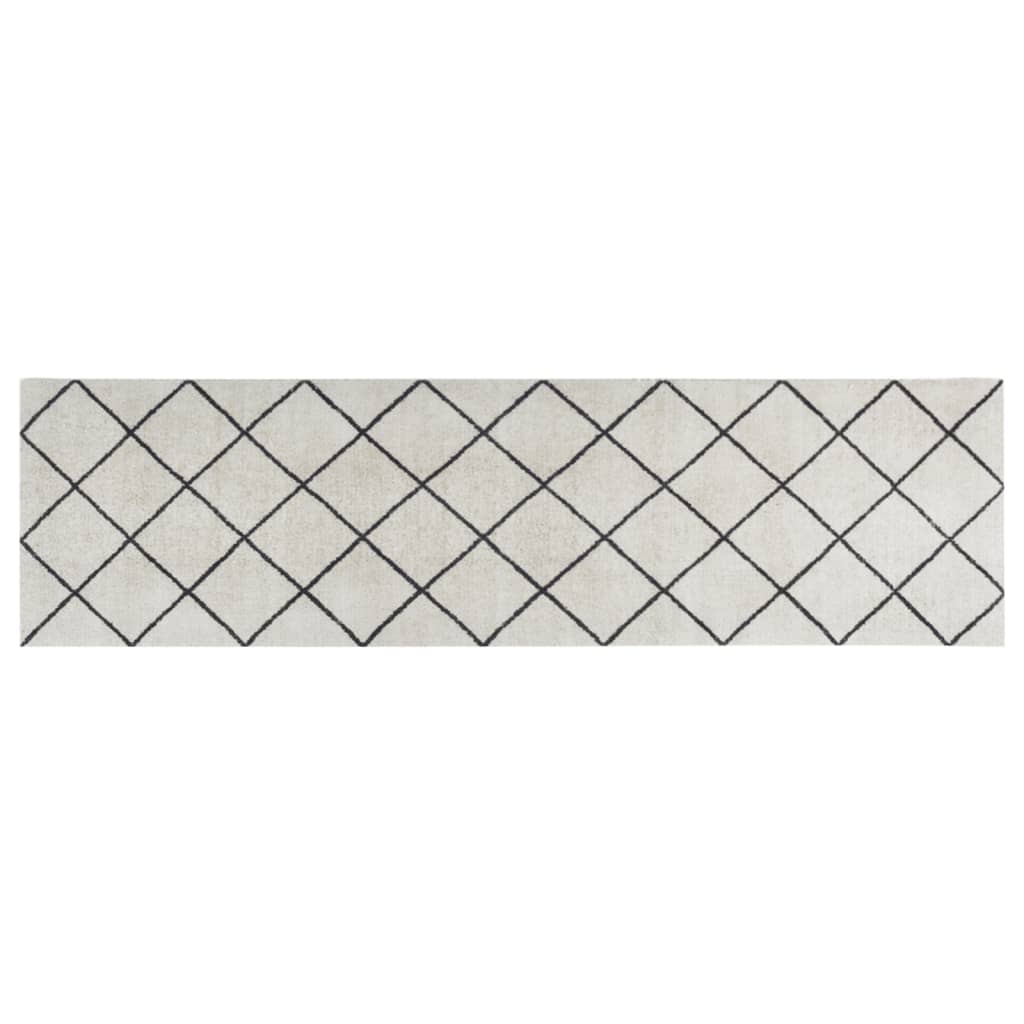 Vidaxx Küchenmatte waschbar kariert 45x150 cm Samt