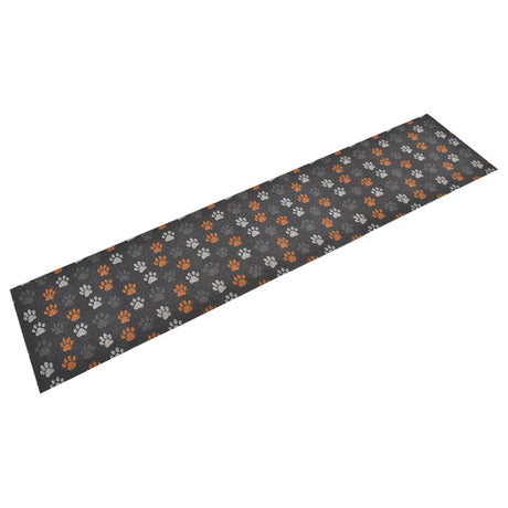 Vidaxx Küchenmatte waschbar Pfotenabdruck 60x300 cm Samt