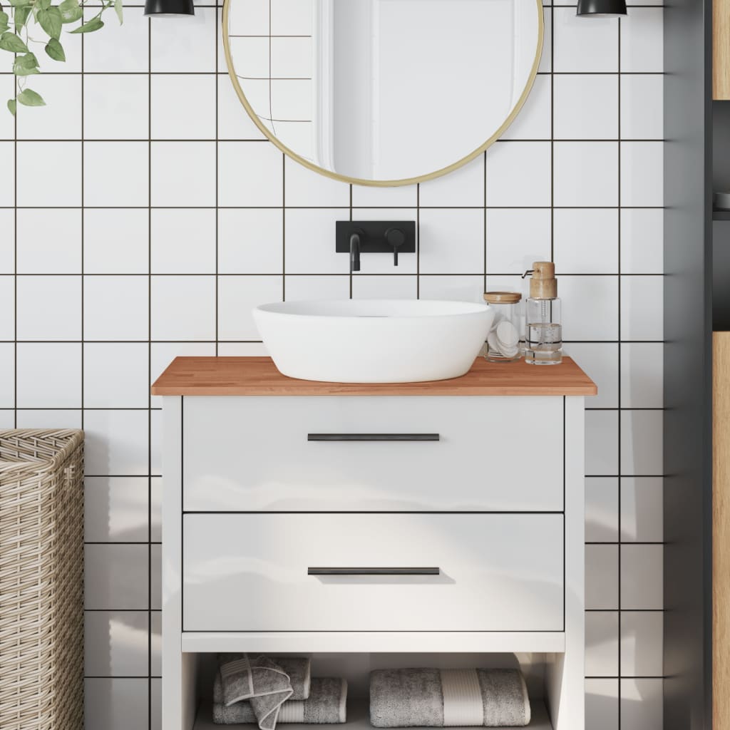 Vidaxl Washbasin Tabel 80x40x1,5 cm fast bøg træ