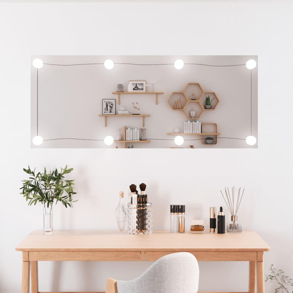 Vidaxl Wall Mirror s LED obdélníkovým sklem 40x100 cm