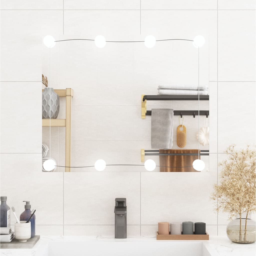 Vidaxl Wall Mirror s LED obdélníkovým sklem 50x60 cm