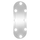 VidaXL Wandspiegel mit LEDs oval 20x50 cm Glas