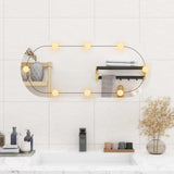 VidaXL Wandspiegel mit LEDs oval 35x80 cm Glas
