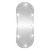 VidaXL Wandspiegel mit LEDs oval 40x90 cm Glas