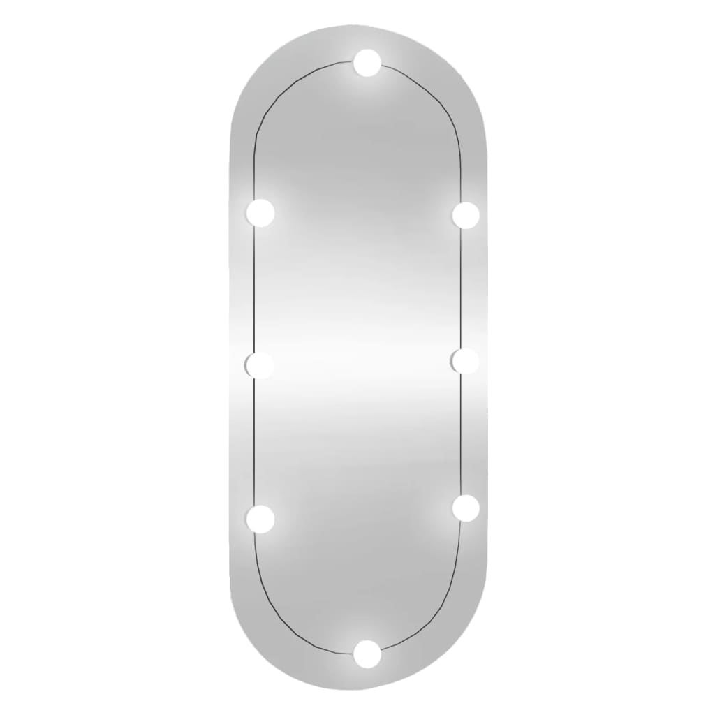 Vidaxl Wall Mirror s LED Oválným sklem 45x100 cm