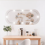 Vidaxl Wall Mirror s LED Oválným sklem 45x100 cm