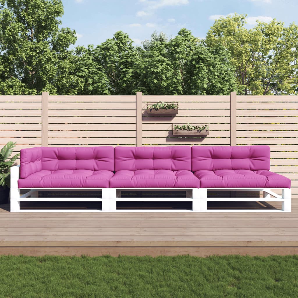 VidaXL Palettenkissen 7 Stück Stoff rosa