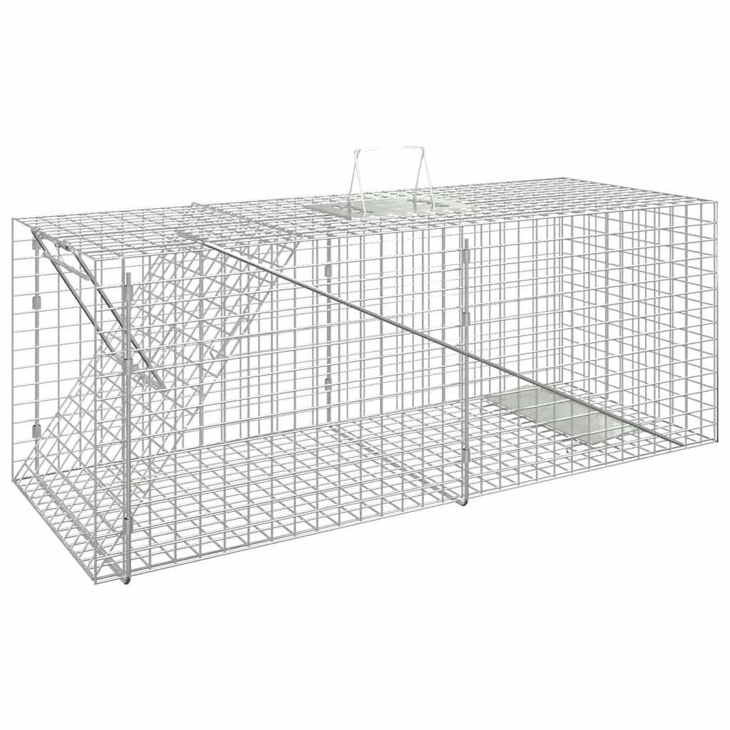 VidaXL animal trap 64.5x25x26.5 cm galvanized iron