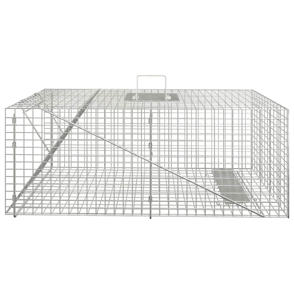 Vidaxl Animal Trap 64.5x25x26,5 cm fer galvanisé