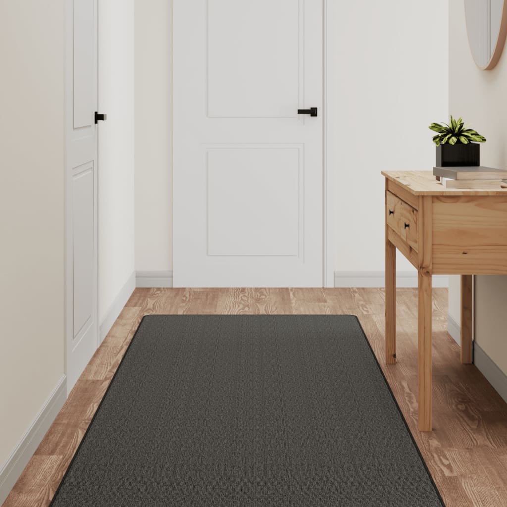 Vidaxx Teppichläufer 80x400 cm Sisaloptik Anthrazit