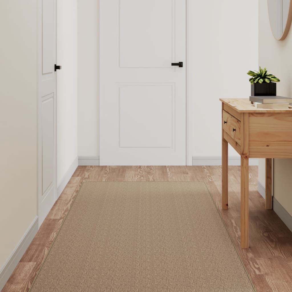 Vidaxx Teppichläufer 80x200 cm Sisaloptik sandfarben