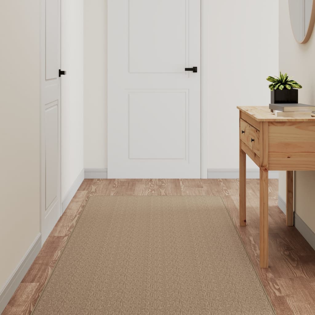 Vidaxx Teppichläufer 80x300 cm Sisaloptik sandfarben