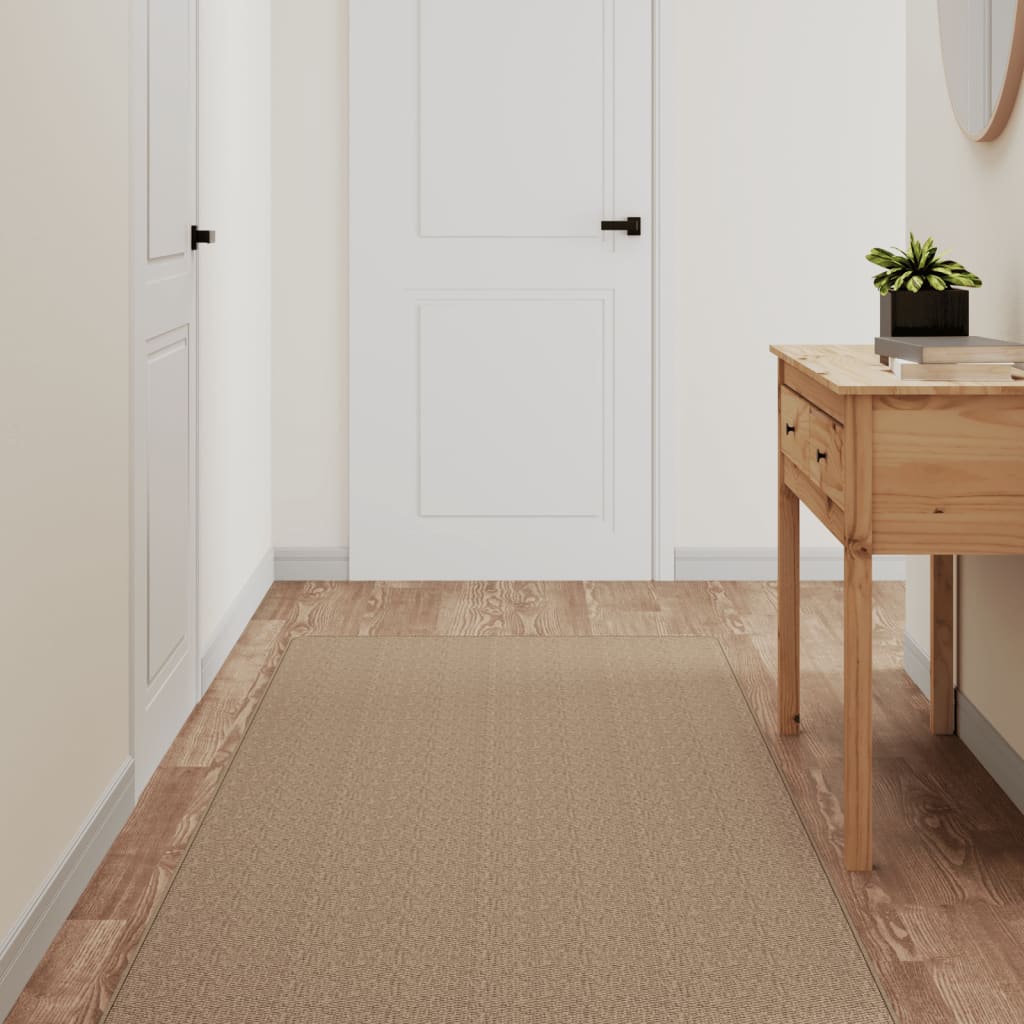 Vidaxx Teppichläufer 80x400 cm Sisaloptik sandfarben