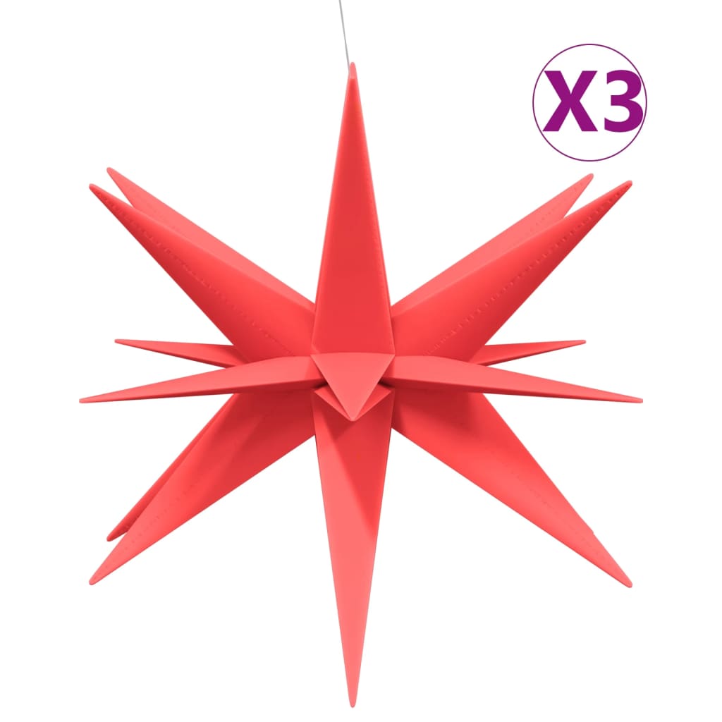 VidaXL Weihnachtsbeleuchtung mit LEDs 3 Stück faltbar 100 cm rot