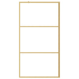 Vidaxx begehbare Duschwand transparent 100x195 cm ESG-Glas goldfarben
