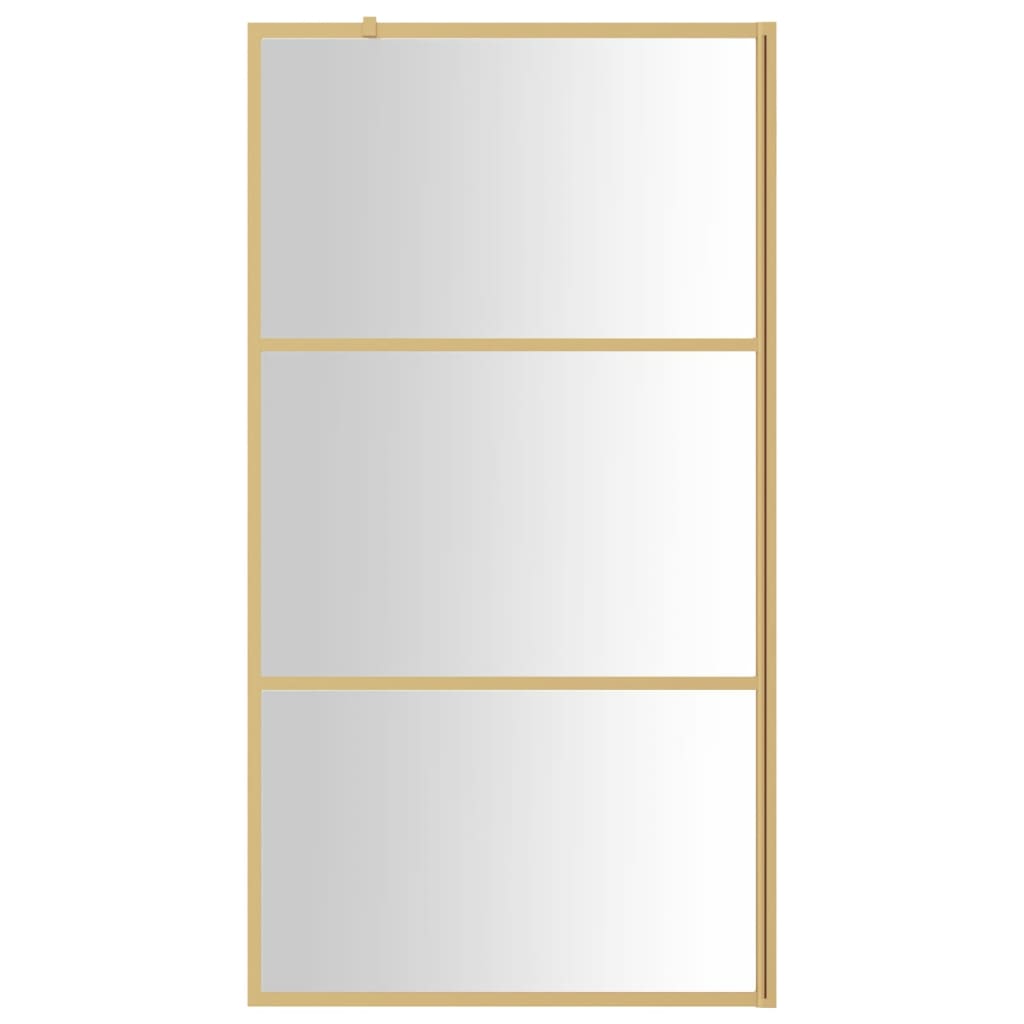 Vidaxl Walk-In Show-In Wall trasparente 100x195 cm ESG-Glas Oro colorato