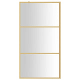 Vidaxl Walk-In Show-In Wall trasparente 100x195 cm ESG-Glas Oro colorato