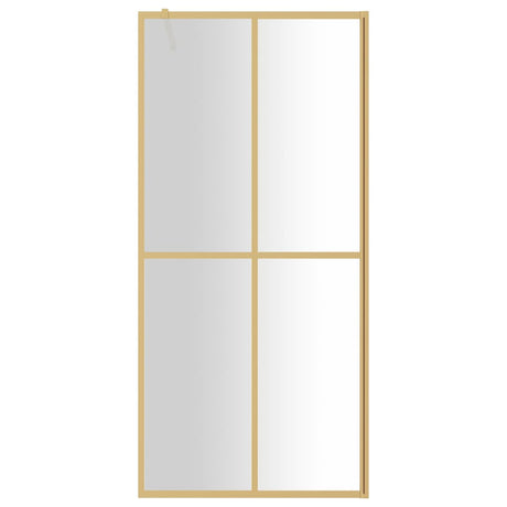 Vidaxx begehbare Duschwand transparent 80x195 cm ESG-Glas goldfarben