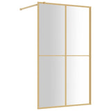 Vidaxl Walk-In Muron de douche transparente 118x195 cm ESG-Glas Gold Colored