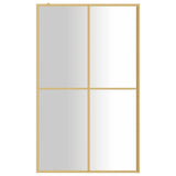 Vidaxl Walk-In Muron de douche transparente 118x195 cm ESG-Glas Gold Colored