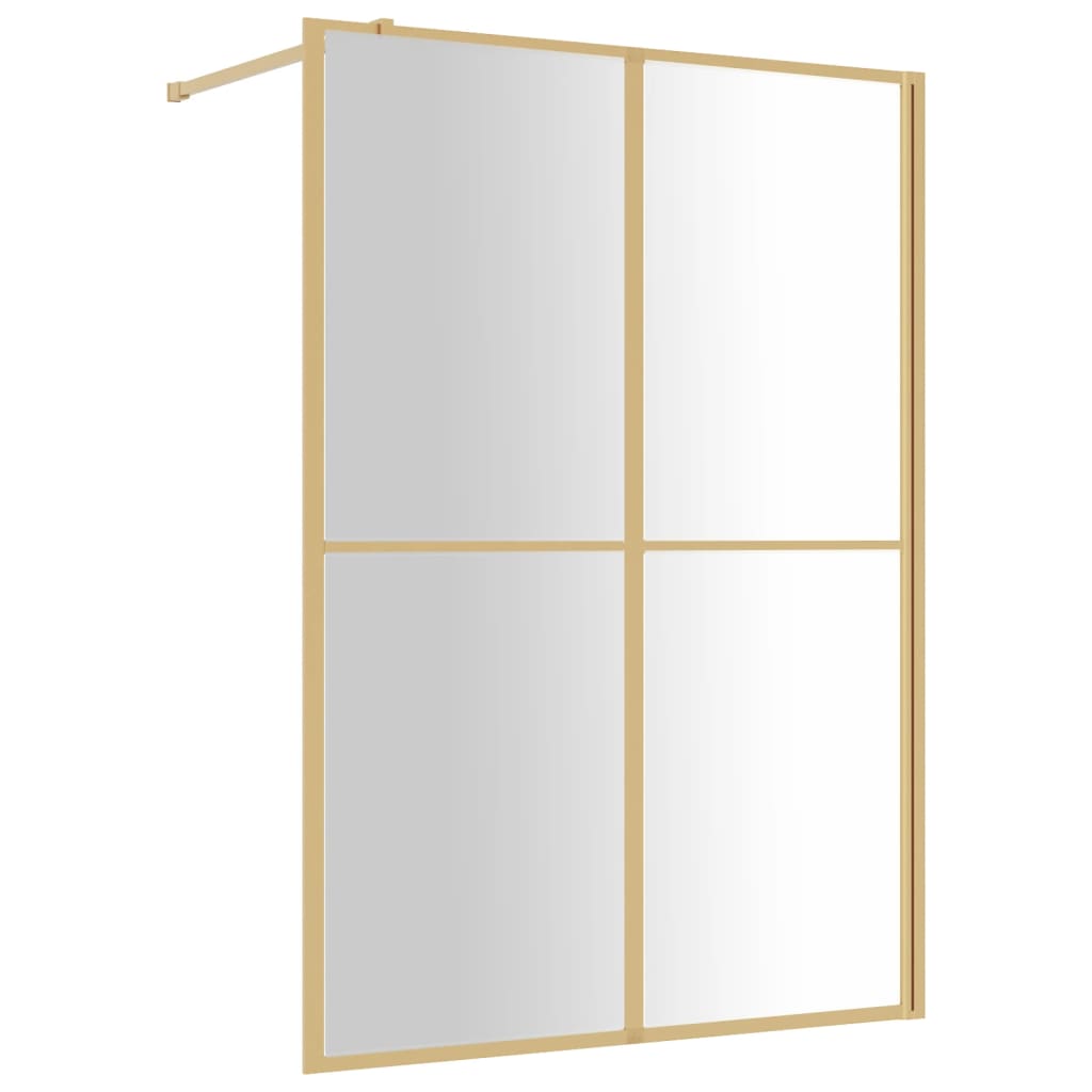 Vidaxl Walk-In Walk Wower Transparent 140x195 cm ESG Glass Gold Couleurs