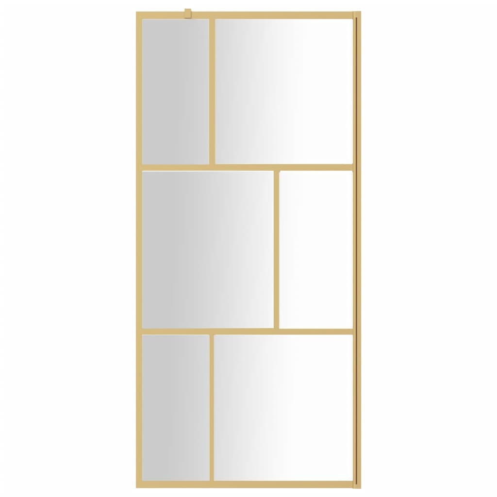 Vidaxl Walk-In Muron de douche transparente 80x195 cm ESG-Glas Gold coloré