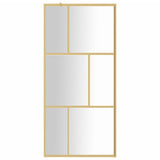 Vidaxl Walk-In Muron de douche transparente 80x195 cm ESG-Glas Gold coloré