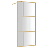 Vidaxl Walk-in sprchová stěna průhledná 90x195 cm ESG Glass Gold Colored