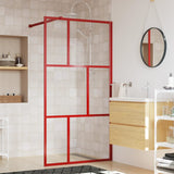 Vidaxl walk-in walk-in muro trasparente 100x195 cm vetro rosso