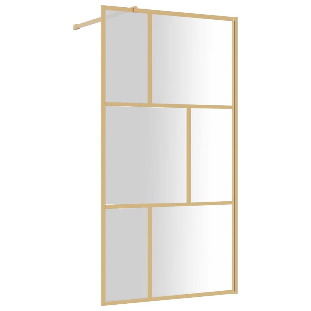 Vidaxl Walk-In Muron de douche transparent 100x195 cm ESG-Glas Gold coloré