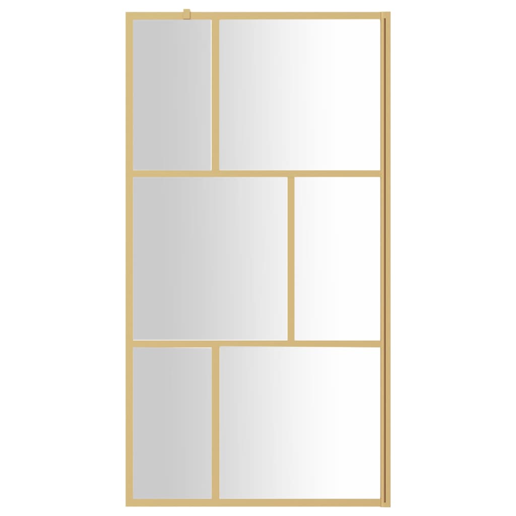 Vidaxl Walk-In Muron de douche transparent 100x195 cm ESG-Glas Gold coloré