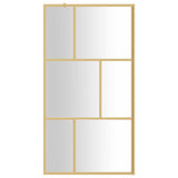 Vidaxl Walk-In Muron de douche transparent 100x195 cm ESG-Glas Gold coloré