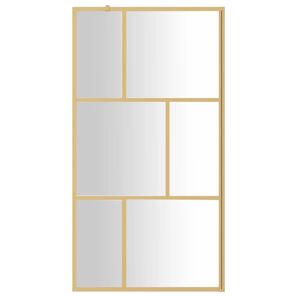 Vidaxl Walk-in Walk-In Wall trasparente 115x195 cm ESG Glass Gold Coloted