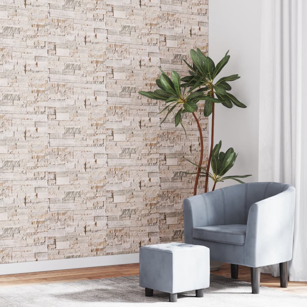 VidaXL Fore's Wallpaper 3D stone-look 10x0.53 m Gray and Beige