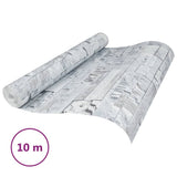 VidaXL Vliestapete 3D Steinoptik 10x0,53 m Hellgrau