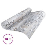 Vidaxl Vliesbehang 3D-Steen-Look 10x0,53 m, lichtgrau und braun