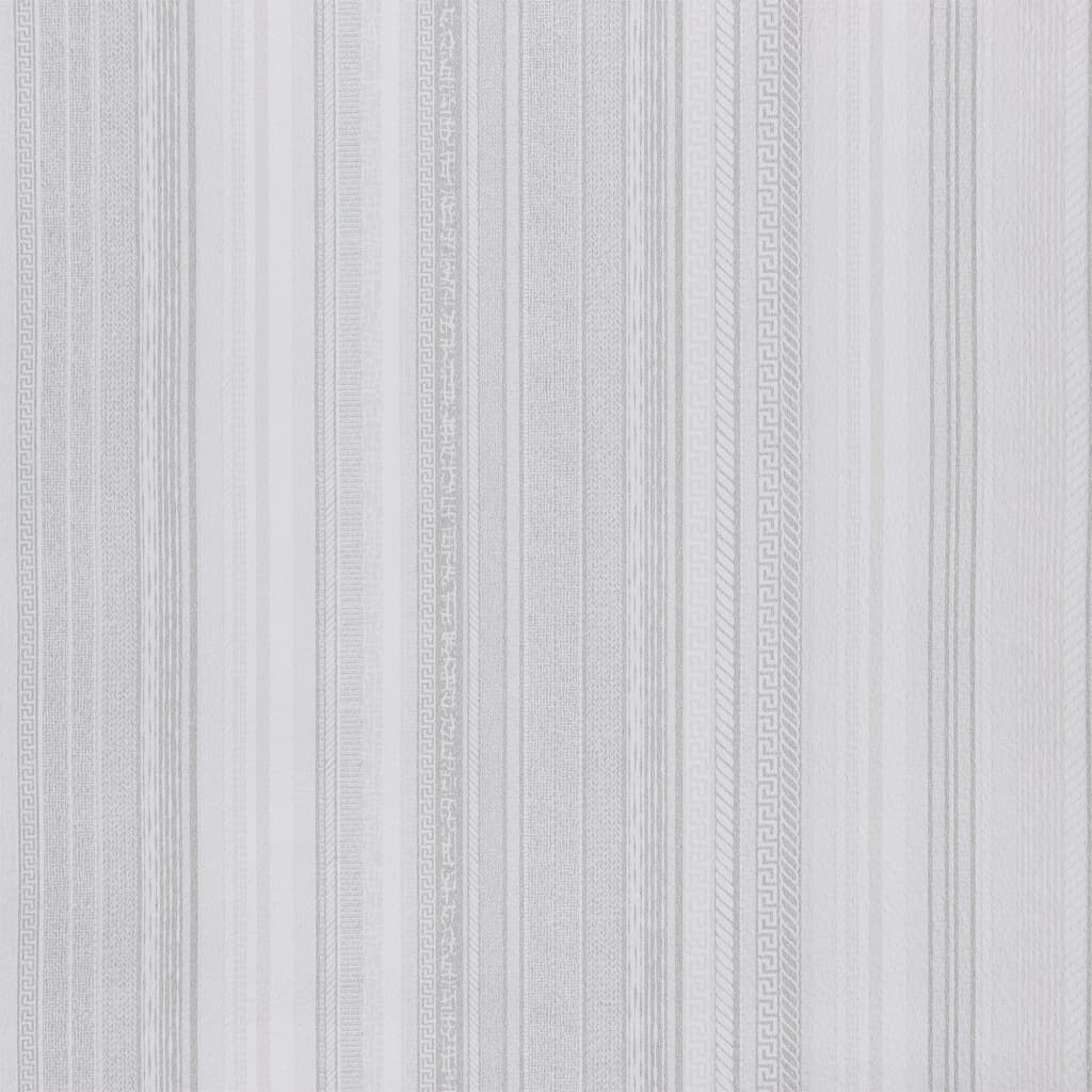 Vidaxx Vliestapete 3D Streifenmuster 10x0,53m Grau