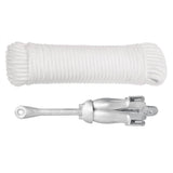 Vidaxx Anker mit faltbarem Seil 3,2 kg Schmiedeeisen silberfarben