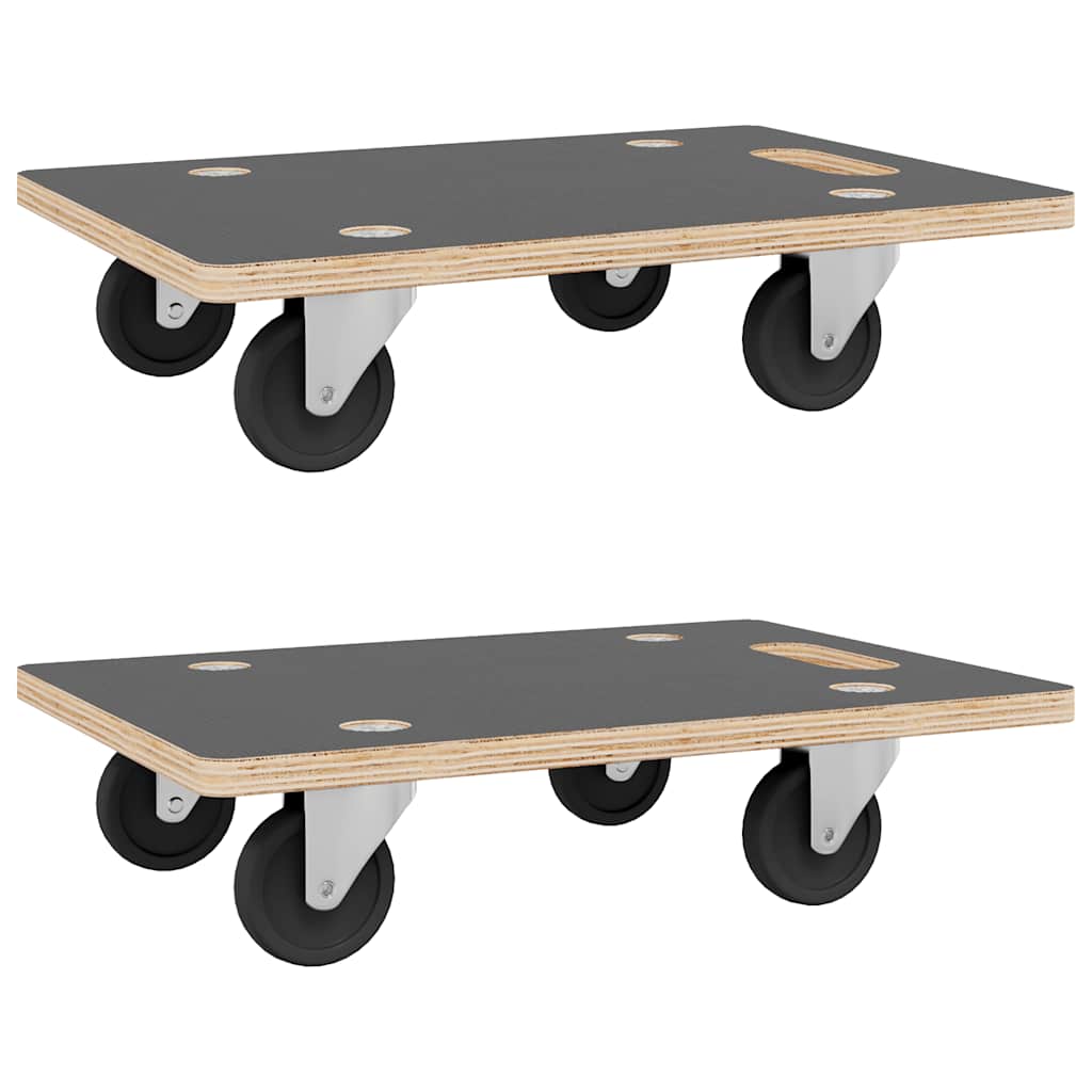 Vidaxx Möbelhunde 2 Stück rechteckig 250 kg 50x35x11,5 cm
