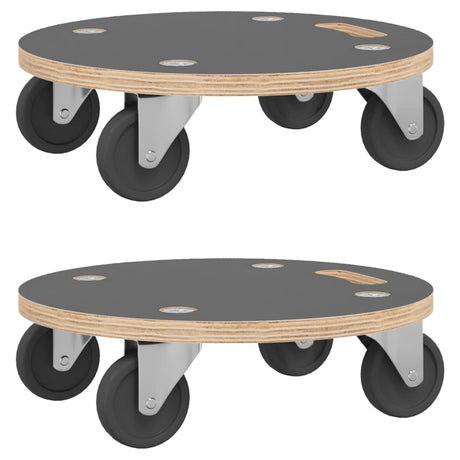 VidaXL Möbelhunde 2 Stück rechteckig 250 kg ø38x11,5 cm
