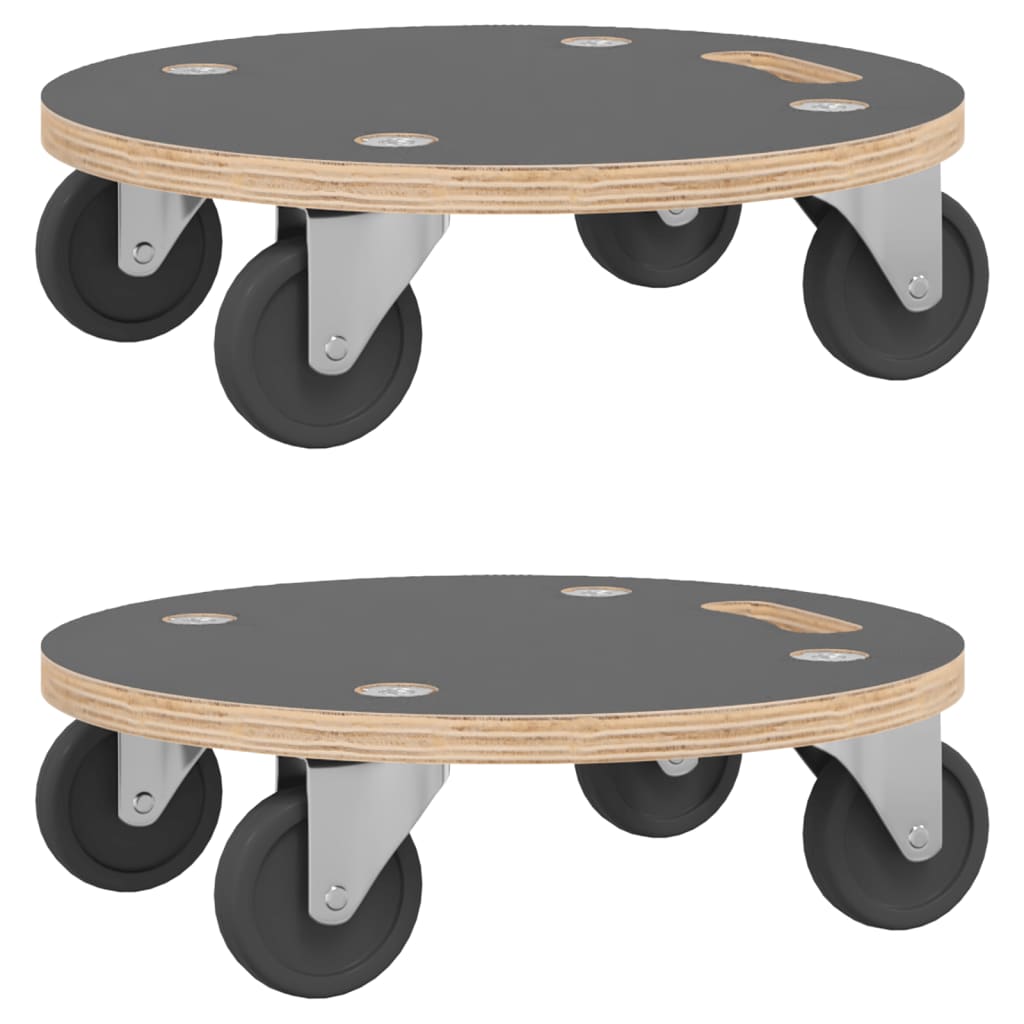 VidaXL Möbelhunde 2 Stück rechteckig 250 kg ø38x11,5 cm