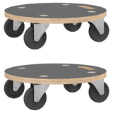 VidaXL Möbelhunde 2 Stück rechteckig 250 kg ø38x11,5 cm