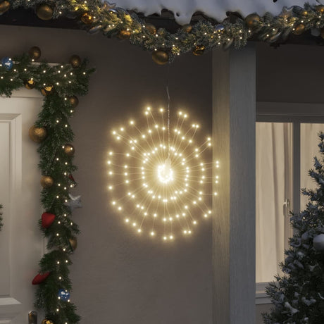 VidaXL Weihnachtsbeleuchtung Feuerwerk 2 Stk. 140 warmweiße LEDs 17 cm