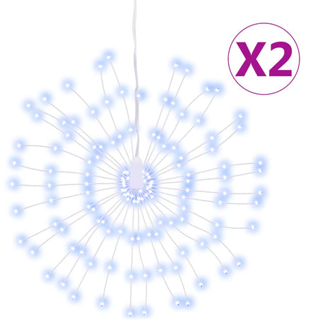 Vidaxx Weihnachtsbeleuchtung Feuerwerk 2 Stk. 140 kaltweiße LEDs 17 cm