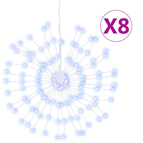 VidaXL Weihnachtsbeleuchtung Feuerwerk 8 Stk. 140 kaltweiße LEDs 17 cm