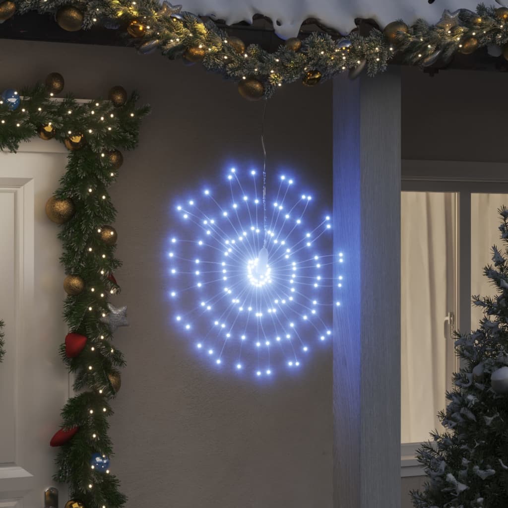 VidaXL Weihnachtsbeleuchtung Feuerwerk 8 Stk. 140 kaltweiße LEDs 17 cm