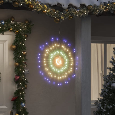 VidaXL Weihnachtsbeleuchtung Feuerwerk 2 Stk. 140 mehrfarbige LEDs 17 cm