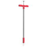 Vidaxxl Unkrautstecher 93,5 cm pulverbeschichteter Stahl rot und grau